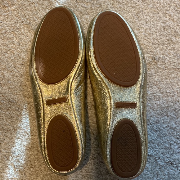 Like New Tory Burch Gold Flats - Picture 3 of 6